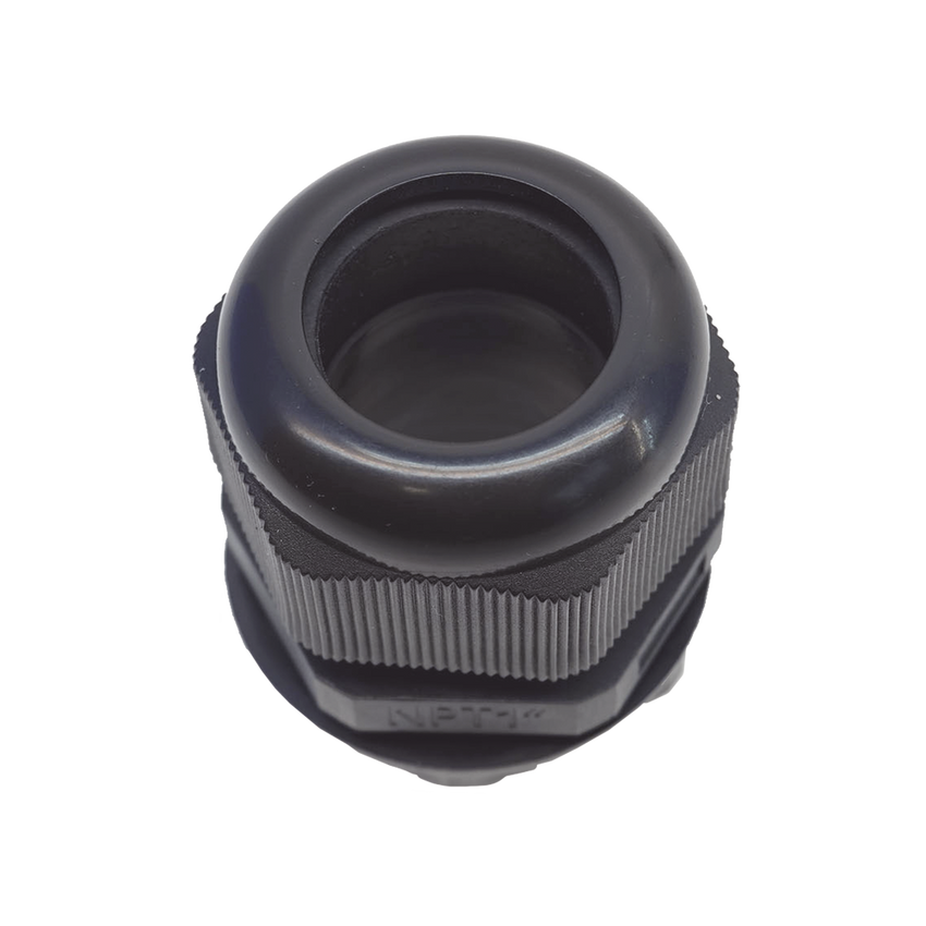 Conector Plástico Negro Tipo Glándula para Rosca NPT 1"