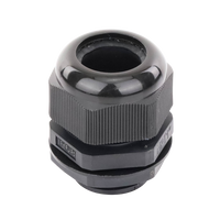 Conector Plástico Negro Tipo Glándula para Rosca NPT 1"