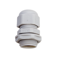 Conector Plástico Blanco Tipo Glándula para Rosca NPT 1/2"
