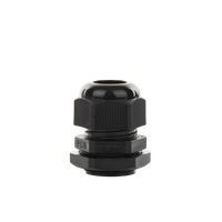 Conector Plástico Negro Tipo Glándula para Cable de 10 a 14 mm de Diámetro.