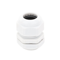 Conector Plástico Blanco Tipo Glándula para Rosca NPT 3/4"