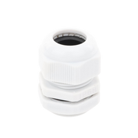Conector Plástico Blanco Tipo Glándula para Rosca NPT 3/4"