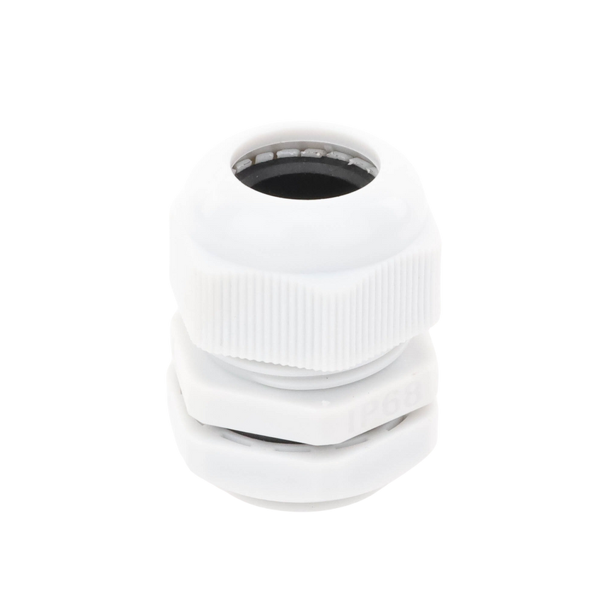 Conector Plástico Blanco Tipo Glándula para Rosca NPT 3/4"