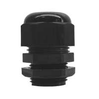 Conector Plástico Negro Tipo Glándula para Rosca NPT 3/4"