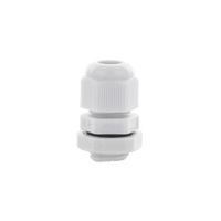 Conector Plástico Gris  Tipo Glándula para Cable de 3.5 a 6 mm de Diámetro.
