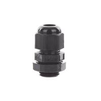 Conector Plástico Negro Tipo Glándula para Cable de 3.5 a 6 mm de Diámetro.