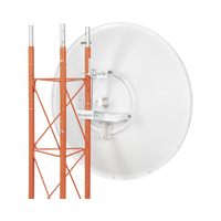 Antena direccional de 3ft, 4.9 a 6.5 GHz, Ganancia 34 dBi, Conectores N-hembra, Polarización doble, incluye montaje para torre o mástil
