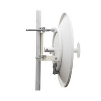 Antena direccional de 2ft, 5.1 a 7.1 GHz, Ganancia 30 dBi, Conectores RP-SMA Hembra, Polarización doble, incluye montaje para torre o mástil