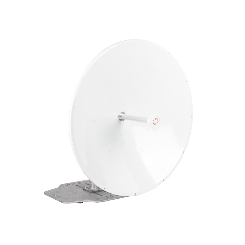 Antena direccional de 4 ft, 5.1 a 7.125 GHz, Ganancia 36 dBi, Conectores RP-SMA Hembra, Polarización doble, incluye montaje para torre o mástil