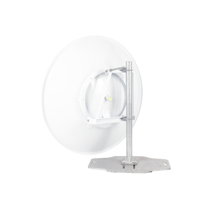 Antena direccional de 4 ft, 5.1 a 7.125 GHz, Ganancia 36 dBi, Conectores RP-SMA Hembra, Polarización doble, incluye montaje para torre o mástil