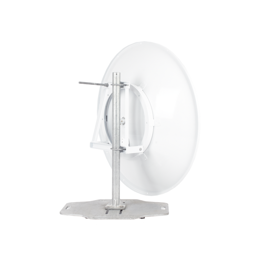 Antena direccional de 4 ft, 5.1 a 7.125 GHz, Ganancia 36 dBi, Conectores RP-SMA Hembra, Polarización doble, incluye montaje para torre o mástil