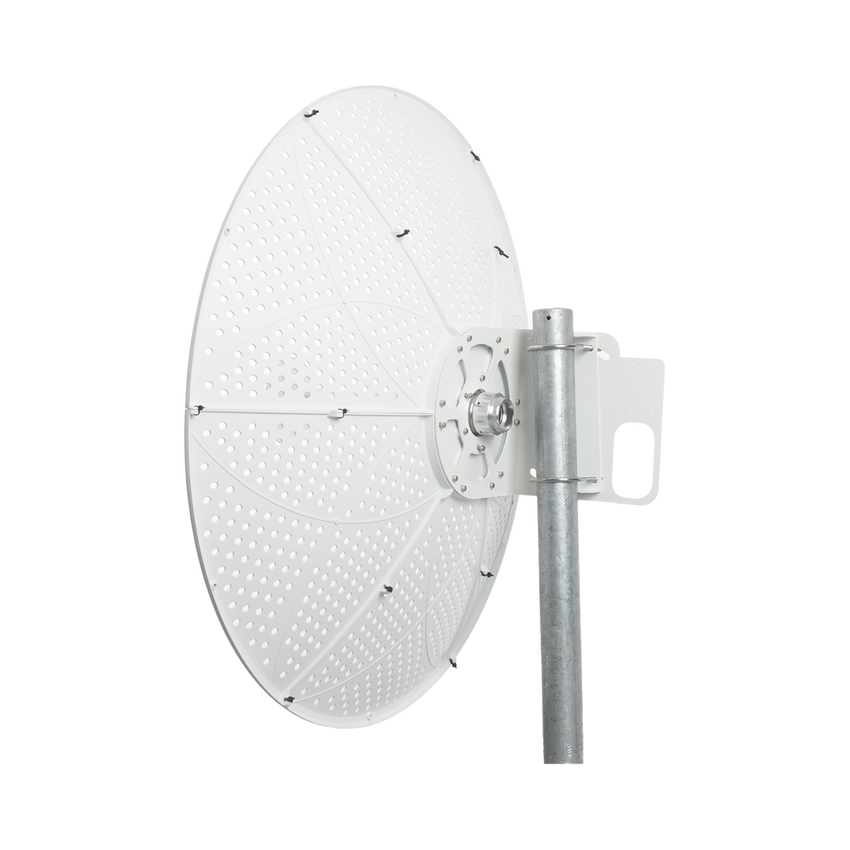 Antena direccional para C5x, C6x, B6X y B5x, Guía de onda para mantener la integridad de la señal y minimiza la pérdida en transmisión , 4.9 - 6.5 GHz, 3 ft, Ganancia de 34 dBi, Montaje incluido