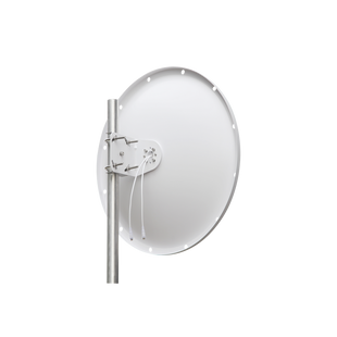 Antena Direccional con Frecuencia Extendida / 4.8 - 6.5 GHz / 28 dBi /  Jumper incluido con conector  SMA-Macho Inverso / Polaridad en 90º y 45º / Montaje incluido para torre o mástil
