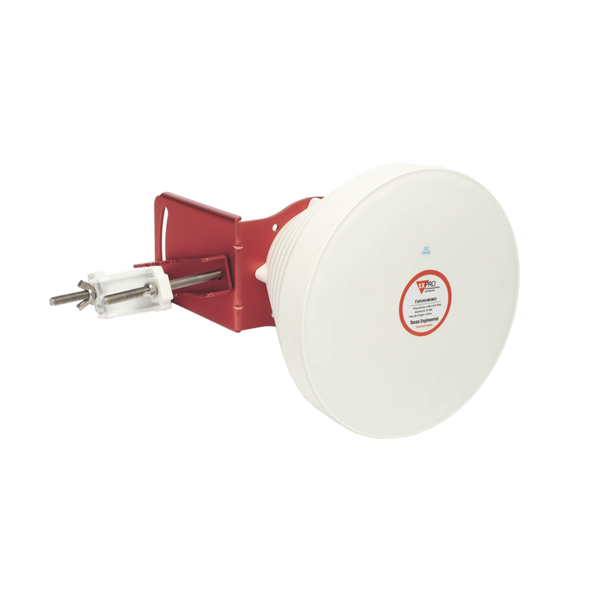 Antena Tipo Horn de 30 °, 19 dBi, 4.9-6.5 GHz, Ideal para ambientes de alto ruido,  Tipo de conector N-Hembra, con montaje y jumpers incluidos