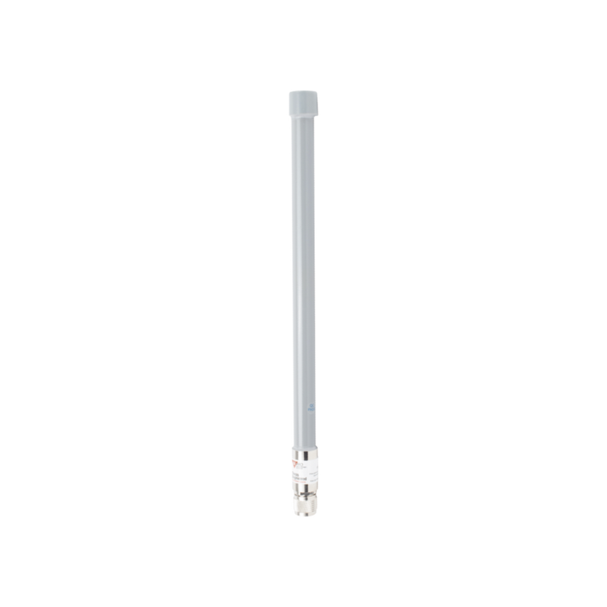 Antena Omnidireccional, mayor distancia de transmisión y recepción de señal en 360º,  Doble banda, 2.4 Ghz de  6 dBi/ 5 GHz  9 dBi, Conector N-Hembra, Adecuada para entornos exigentes