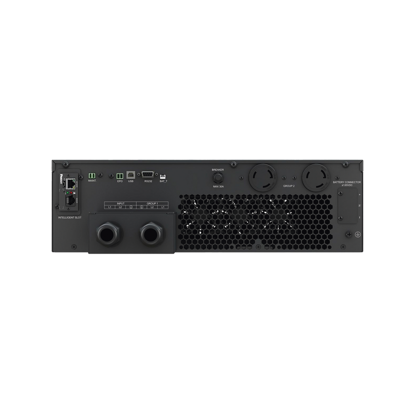 UPS SmartZone de 6000 VA/6000 W, Online Doble Conversión, Entrada 208/240 Vca Con Terminal L1+L2+G, Onda Senoidal Pura, 6 UR, Con 2 Tomas NEMA L6-30R y Terminal L1+L2+G, Incluye Tarjeta de Red y Kit de Rieles