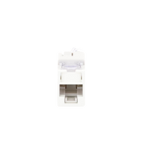 Jack Ultramax Cat6A, UTP, Montaje Híbrido en Placa de Pared (Plano y Angulado), Color Blanco, Punch Down