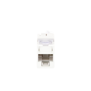 Jack Ultramax Cat6A, UTP, Montaje Híbrido en Placa de Pared (Plano y Angulado), Color Blanco, Punch Down