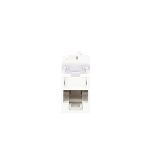 Jack Ultramax Cat6A, UTP, Montaje Híbrido en Placa de Pared (Plano y Angulado), Color Blanco, Punch Down