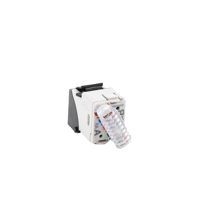 Jack Ultramax Cat6a, Utp, Tipo Keystone, Color Negro, Punch Down