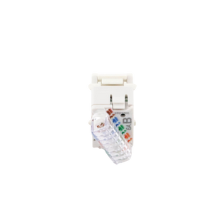 Jack Ultramax Cat6A, UTP, Tipo Keystone, Color Blanco, Punch Down