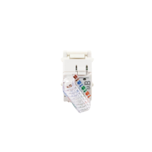 Jack Ultramax Cat6A, UTP, Tipo Keystone, Color Blanco, Punch Down