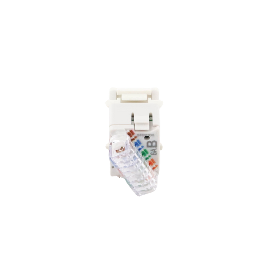 Jack Ultramax Cat6A, UTP, Tipo Keystone, Color Blanco, Punch Down