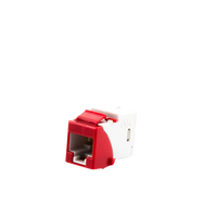 Jack Ultramax Cat6a, Utp, Tipo Keystone, Color Rojo, Punch Down