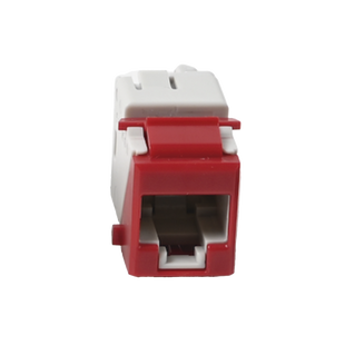 Jack UltraMAX Cat6A, UTP, Tipo Keystone, Color Rojo, Punch Down