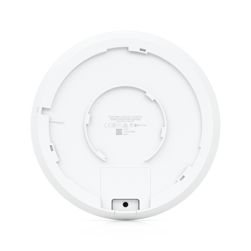 Punto de Acceso UniFi WiFi 6E Enterprise, alta densidad, hasta 600 usuarios, Mu-MIMO 4x4, bandas 2.4/5/6 Ghz, (1) puerto RJ45 2.5G (POE+ no incluido)