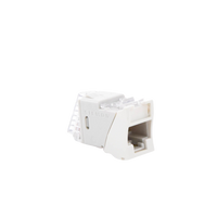 Jack Ultramax Cat6, UTP, Montaje Híbrido en Placa de Pared (Plano y Angulado), Color Blanco, Punch Down