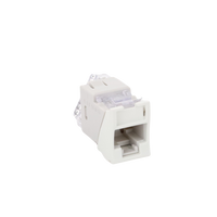 Jack Ultramax Cat6, UTP, Montaje Híbrido en Placa de Pared (Plano y Angulado), Color Blanco, Punch Down