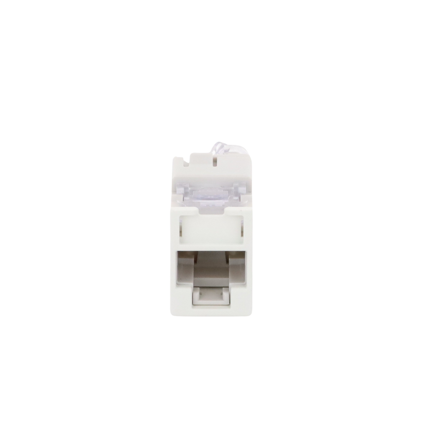 Jack Ultramax Cat6, UTP, Montaje Híbrido en Placa de Pared (Plano y Angulado), Color Blanco, Punch Down