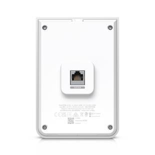 Access Point UniFi U6 In Wall/Montaje p/pared, WIFI 6 2.4 Y 5 Ghz, hasta 5.3 Gbps, 1 pto PoE In, 4 ptos secundarios (1 PoE Out)