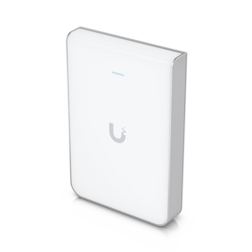 Access Point UniFi U6 In Wall/Montaje p/pared, WIFI 6 2.4 Y 5 Ghz, hasta 5.3 Gbps, 1 pto PoE In, 4 ptos secundarios (1 PoE Out)