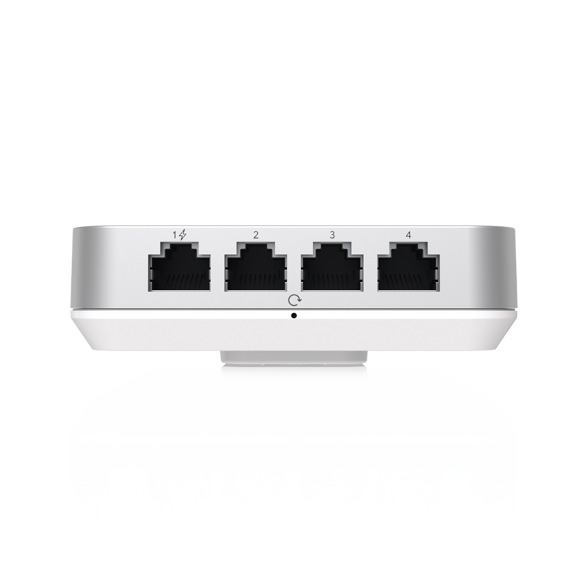 Access Point UniFi U6 In Wall/Montaje p/pared, WIFI 6 2.4 Y 5 Ghz, hasta 5.3 Gbps, 1 pto PoE In, 4 ptos secundarios (1 PoE Out)