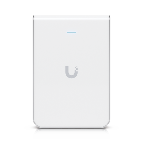 Access Point UniFi U6 In Wall/Montaje p/pared, WIFI 6 2.4 Y 5 Ghz, hasta 5.3 Gbps, 1 pto PoE In, 4 ptos secundarios (1 PoE Out)