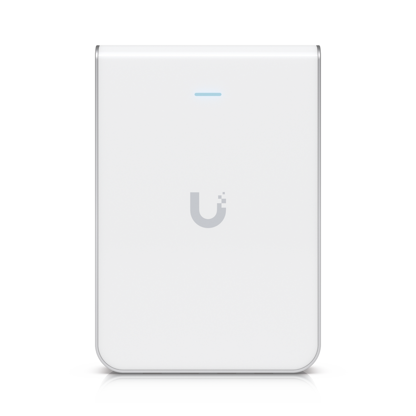 Access Point UniFi U6 In Wall/Montaje p/pared, WIFI 6 2.4 Y 5 Ghz, hasta 5.3 Gbps, 1 pto PoE In, 4 ptos secundarios (1 PoE Out)