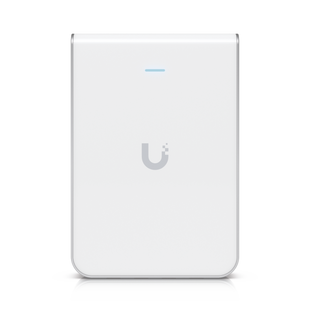 Access Point UniFi U6 In Wall/Montaje p/pared, WIFI 6 2.4 Y 5 Ghz, hasta 5.3 Gbps, 1 pto PoE In, 4 ptos secundarios (1 PoE Out)