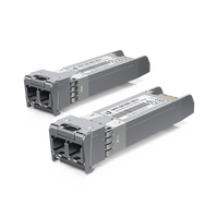 UFiber Módulo SFP+ 10G, transceptor MiniGibic MultiModo 10 Gbps, distancia 300m, conectores LC, paquete de 2 piezas