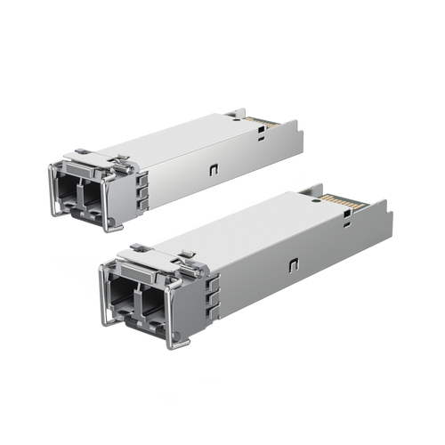 UFiber Módulo SFP, transceptor MiniGibic MultiModo 1.25 Gbps, distancia 550m, conectores LC, paquete de 2 piezas