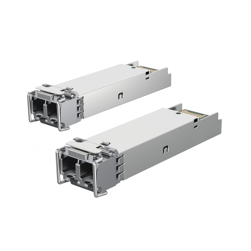 UFiber Módulo SFP, transceptor MiniGibic MultiModo 1.25 Gbps, distancia 550m, conectores LC, paquete de 2 piezas