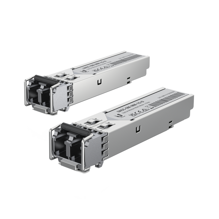 UFiber Módulo SFP, transceptor MiniGibic MultiModo 1.25 Gbps, distancia 550m, conectores LC, paquete de 2 piezas