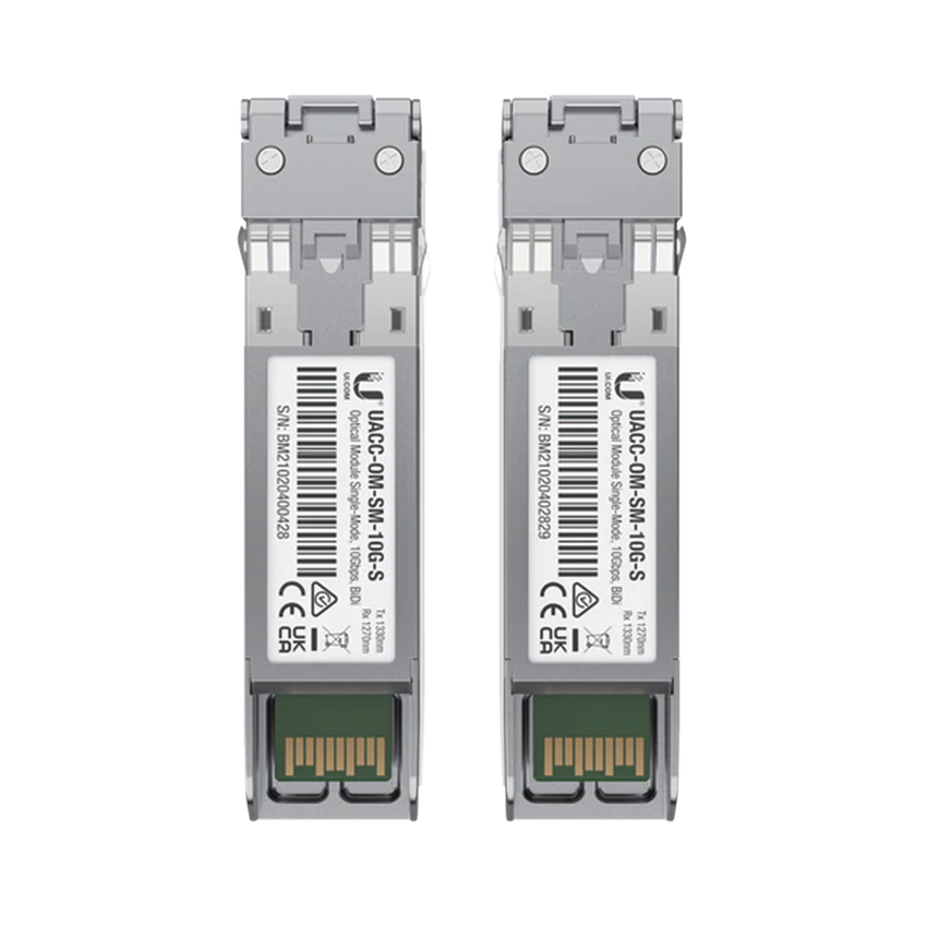 UFiber Módulo SFP+, transceptor MiniGibic MonoModo 10 Gbps, distancia 10 km, un conector LC. Incluye 2 piezas