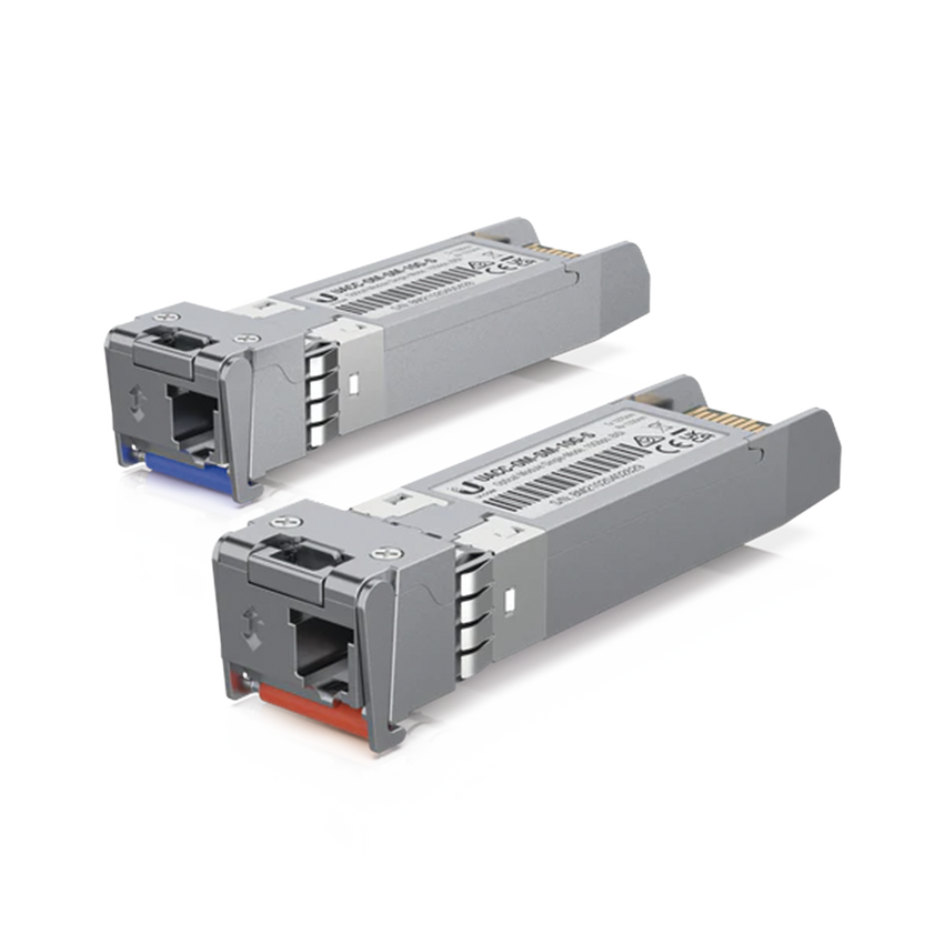 UFiber Módulo SFP+, transceptor MiniGibic MonoModo 10 Gbps, distancia 10 km, un conector LC. Incluye 2 piezas