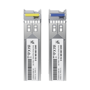 UFiber Módulo SFP, transceptor MiniGibic MonoModo 1.25 Gbps, distancia 3km, Simplex, un conector LC, incluye 2 tranceptores