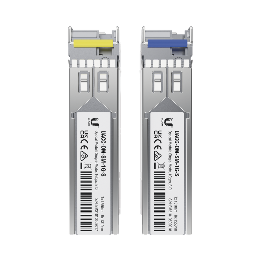 UFiber Módulo SFP, transceptor MiniGibic MonoModo 1.25 Gbps, distancia 3km, un conector LC, incluye 2 tranceptores