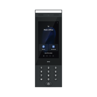UniFi Intercom para interior/exterior IP65, Lector NFC y QR / Pantalla táctil 7", cámara, bocina y micrófono, sensor de movimiento, funciona con UniFi Access