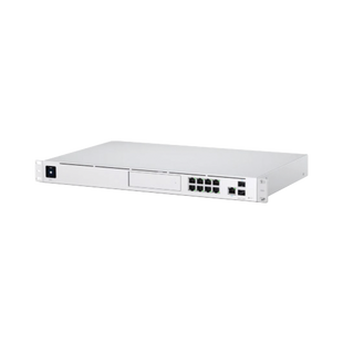 UniFi OS Console: Dream Machine Pro, con 1 puerto WAN Gigabit RJ45, 1 puerto WAN 10G SFP+ / 8 puertos LAN Gigabit RJ-45, y una bahía de HDD 3.5" (No incluye HDD), Integra todas las aplicaciones UniFi