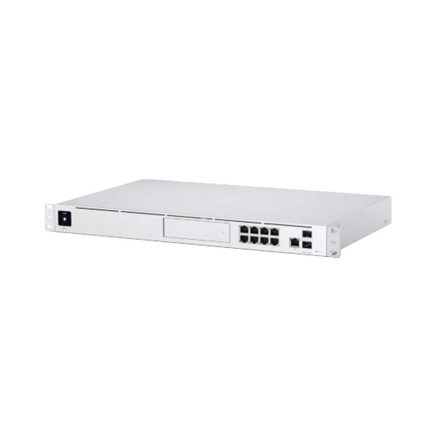 UniFi OS Console: Dream Machine Pro, con 1 puerto WAN Gigabit RJ45, 1 puerto WAN 10G SFP+ / 8 puertos LAN Gigabit RJ-45, y una bahía de HDD 3.5" (No incluye HDD), Integra todas las aplicaciones UniFi